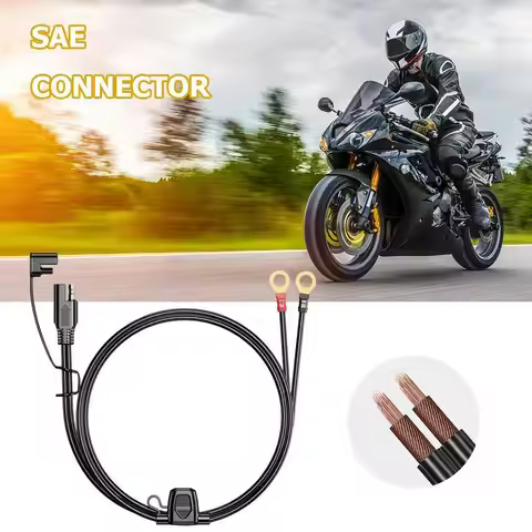 12-24V Ring Terminal Cable Connector 2FT 6FT 18AWG 2 Pin To O Ring Terminal Extension Cord for Car M