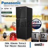 Panasonic 210L 2-door Top Freezer Refrigerator | NR-BB211PKMY, NR-BB211PK (Fridge,Peti Sejuk,Peti Ais,电冰箱)