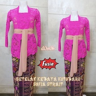 Setelan Kebaya Brokat Sofia Stretch dan Rok Kamen Moscreft Songket Batik Selendang Pengantin Pesta W