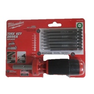 🍒milwaukee🍒 spanar box tool set Milwaukee 48-22-2103 6" 10 IN 1 Torx Key Multi Bit Driver Set