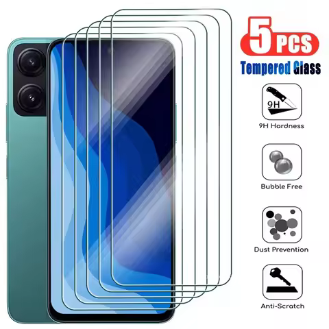 5Pcs Screen Protector for Xiaomi Redmi 8 9 10 12 13 13C 12C 10C 10X 9C 9A 8A Tempered Glas for Redmi