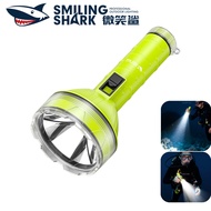 SMILING SHARK QSD51 Diving Flashlight IPX8 Professional Diving Light Type-c Rechargeable LED Diving 