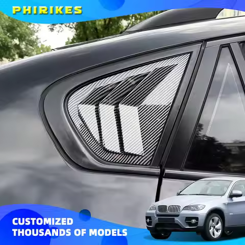 E71 E72 Louver For BMW X6 E71 E72 2008 2009 2010 2011-2014 Triangle Louver Shark Gill Shaped Rear Wi