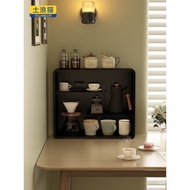 Home Wall-Mountable Tea Cup Tea Pet Display Rack New Chinese Style Office Antique Rack Multi-Layer T