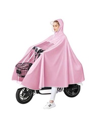 防水防風電動車雨衣：自行車用輕質帽裝外套,純色無印花