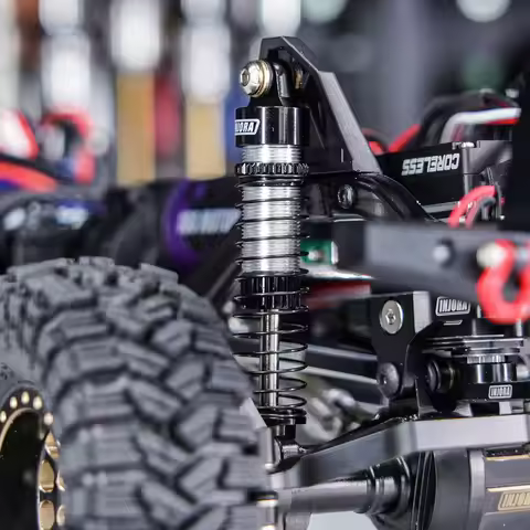 INJORA 59MM Long Threaded Shock Absorber Oil Damper for 1/18 RC Crawler TRX4M Upgrade (4M-42)