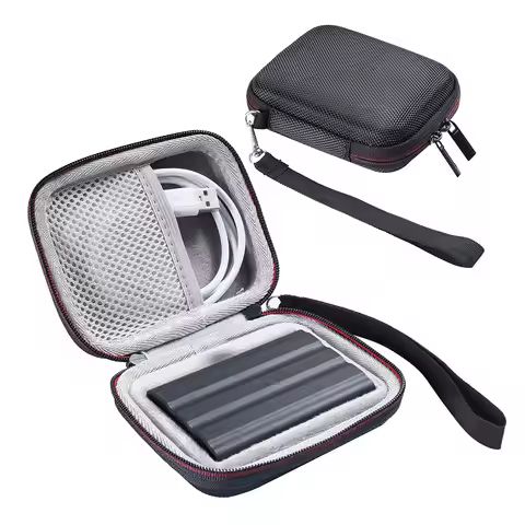 EVA Hard Carrying Case Anti-Scratch Travel Storage Bag External Hard Drive Bag for Samsung T7 Shield