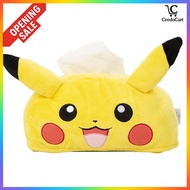 【Direct from Japan】MORIPiLO Pokémon Tissue Case (Pikachu Face Die-Cut) Plush Goods Cushion Tissue Co