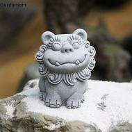 {CARDA} 2pcs Chinese Legend God Beast Statue Cute Gatekeeper God Stone Sculpture Spirit Beast Lion H