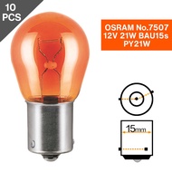 OSRAM 1156 PY21W 12V Car Signal Bulb BA15S 7506Y / BAU15S 7507 Amber Halogen Auto Light