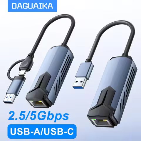 5Gbps 5000M Wired USB Network Card Adapter Type C to RJ45 LAN USB-C Ethernet Converter Hub for Lapto