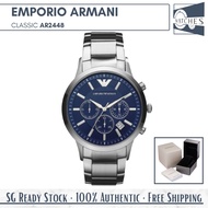 (SG LOCAL) Emporio Armani AR2448 Classic Chronograph Stainless Steel Men Watch