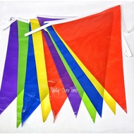 Waterproof Plastic Fiesta Triangle Banderitas Bunting Birthday Fiesta Christening Party Decoration