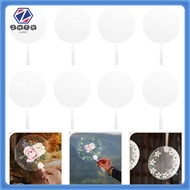 🖼️ Blank Fans for Kids and Adults White PVC Fans for Painting and Craft Projects 8 Pieces