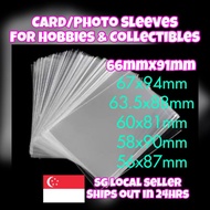 (SG Stock) TCG Card Penny Sleeves Clear 100pcs Pack | One Piece Pokemon Magic Yugioh KPOP BTS New Jeans 66x91mm