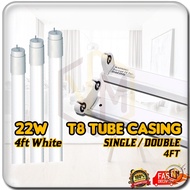 4ft Lampu T8 Led Tube Lampu Panjang T8 LED Light Tube Kalimantang Fitting Casing Single Double Fitti