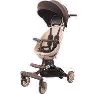 JOYNCLEON Baobaohao V18 รถเข็นพับแบบย้อนกลับนั่งได้ 5 โหมดพร้อมเบาะรองนั่งและเบาะรองนั่ง(พร้อมเบาะรอ