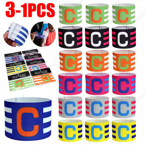 1-3pc Football Captain Armband Soccer Arm Band Leader Competition Soccer Captain Group Armband Footb
