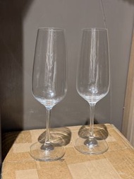 全新 NEW 兩隻 SCHOTT  ZWIESEL 玻璃🥂香檳酒杯 champagne 🍾 Prosecco sparkling wine glasses elegant glassware part