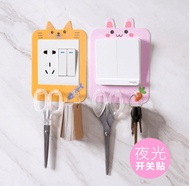 Home Home With hook light switch sticker switch cover Cute cartoon wall sticker socket switch cover