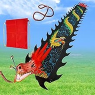 Dragon Poi 6.6/9.8/16.4ft Black Dance Dragon Poi Ribbon Combo, Outside Sports Dance Dragon Streamer