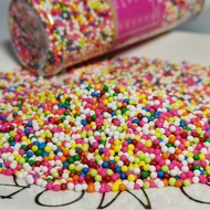 Seven-Color Small Colorful Beads 128gX24 Bottles/Box Cake Baking Decoration Ingredients Fondant Suga
