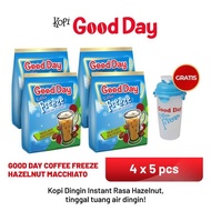 GOOD DAY Coffee Freeze Hazelnut Macchiato 4 Dus (5 x 30gr) Free Shaker