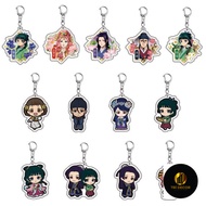 Pharmacy Girl Whispering Cat Lace Anime Acrylic Keychain Pendant