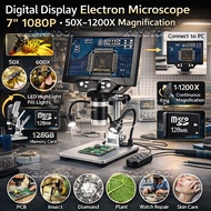 7" 1200X Digital HDMI Microscope 1080P Magnifier Soldering for Coin PCB Circuit Repair  Microscope w