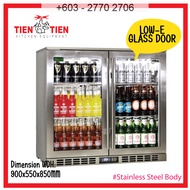 RF/CC01.1 Stainless Steel 2 Door Glass Bar Fridge (200L)
