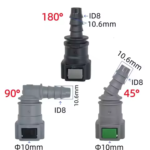 10mm-ID8 female plastic connector auto Fuel line quick connector oil filter connector with double lo