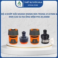 Bộ 3 khớp nối nhanh ống nước mềm 16mm(13-17mm) và phi 20mm(20-25mm) khớp nối nhanh ren 27/21mm