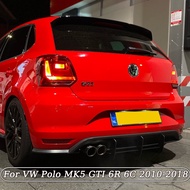 For VW Polo MK5 GTI 6R 6C Two/Four Door Facelift 2010-2018 Car Rear Bumper Diffuser Spoiler Splitter