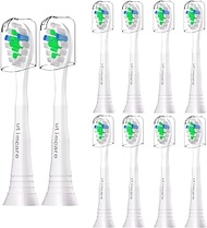 Replacement Toothbrush Heads Compatible with Philips Sonicare Electric Toothbrushes, Electric Brush Head Refills Fit for Philips Sonic Care snap-on Handles, 10Pack