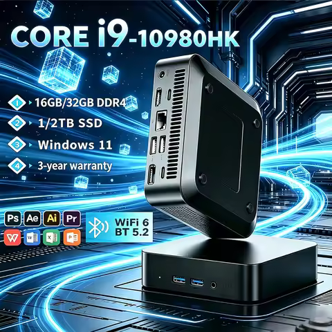 2026 Mini PC Windows 11 Pro Core i9-10980HK 16GB/32G DDR4 1TB/2TB SSD PC Gamer Computer Dual WIFI 6 