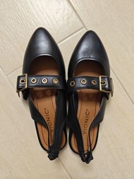 VIONIC黑色平底真皮（特色鞋款）