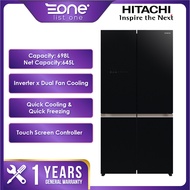 Hitachi 698L 4 Door Inverter French Bottom Refrigerator R-WB700VM2 (GBK) | Fridge | Peti Sejuk | Peti Ais