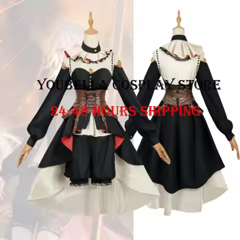 Misumi Uika Anime BanG Dream! Ave Mujica Doloris Cosplay Costume Black Lolita Dress Women Girl Hallo