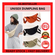 SG STOCK - Dumpling Bag Unisex Fashion Waterproof Shoulder with Adjustable Strap Crossbody Unisex Men Ladies Day Bags