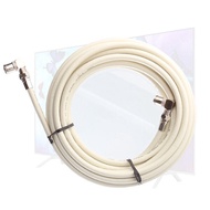 L-Shaped Tv Antenna Cable (Off-White) 3m Coaxial Cable for Wired Tv Extension