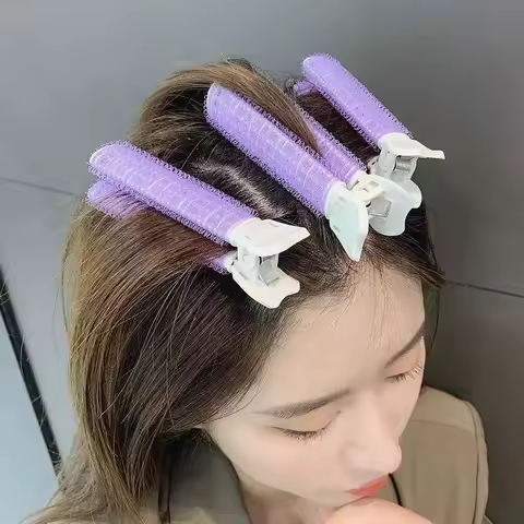 2-6Pcs Bangs Hair Root Fluffy Clips Lazy Hair Top Styling Culers Clips Curling Barrel Portable Korea