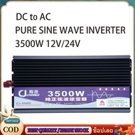 อินเวอร์เตอร์ 3500W รุ่น12V/24V  อินเวอร์เตอร์เพียวซายเวฟ inverter pure sine wave ราคาโรงงาน inveterInverterตัวแปลงไฟฟ้า12V/24Vอินเวอร์เตอร์12V/24Vinveterเครื่องแปลงไฟInverter3000Wอินเวอร์เตอร์ไฟฟ้าแบบพกพา