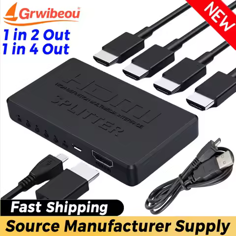 4x1 HDMI-compatible Video Switcher HD 4K HDMI Splitter 1 in 4 Out HDMI Switch 2x1 HUB Adapter for PS