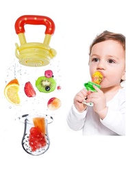 Chupón Para Fruta Alimentos Papilla Con Su Seguro Mordedera chupon Chupete de bebé Alimentador de alimentos frecos
