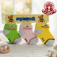(3 PAIRS) Winteku Baby Socks - SNI / 0-12 Months Soft Material Baby Socks Baby Socks Boys Girls Art 