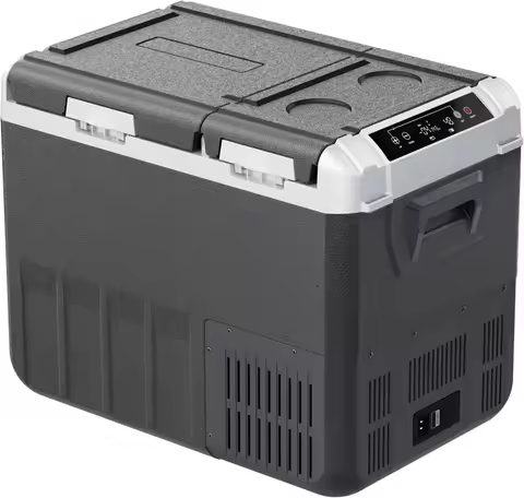 12 Volt Car Refrigerator, 37QT(35L) Electric Cooler, Dual Zone Portable Freezer with 12/24V DC & 100