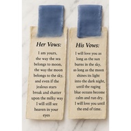Additional items for keepsake wedding vows