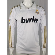 Retro version 11 12 Real Madrid Jersey home long sleeves Men's Sports shirt S-XXL