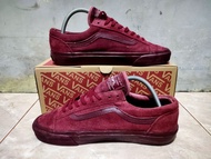 Sepatu VANS OLDSKOOL x WTAPS Maroon - Size 41 - SECOND BRANDED