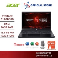 ACER Nitro V 15 ANV15-51-564F / ANV15-51-51XJ Gaming Laptop ( I5-13420H / 16GD5 / 512GSSD / RTX4050 